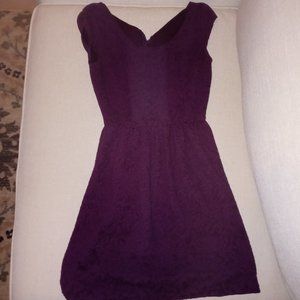 Classic Raisin-Color Textured Dress